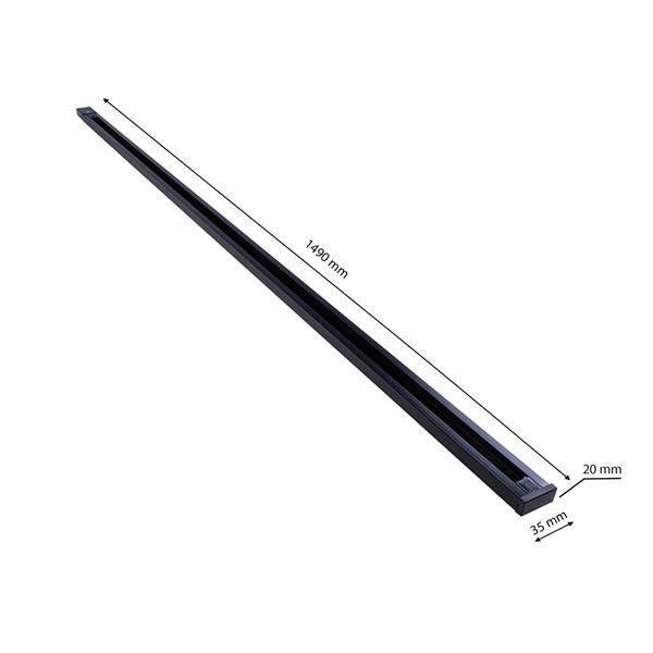 Prowadnica Lampy TRACK LIGHT Black 1-faza ML3916