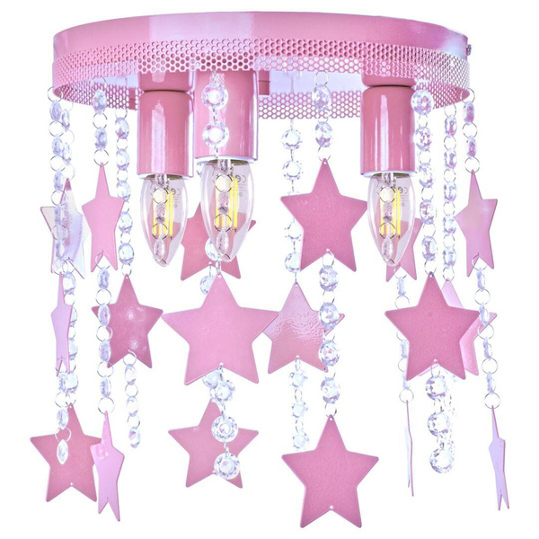 Lampa Sufitowa Dla  Dziewczynki Różowa STAR 3xE27 MLP1128