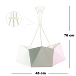 Lampa sufitowa dla dziecka kolorowa 3-punktowa Diament Splot 3XE27