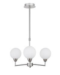 LOGOS LAMPA WISZĄCA SATYNOWY 3X25W G9 KLOSZ BIAŁY