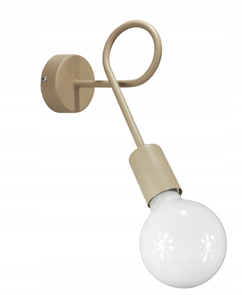 Lampa ścienna kinkiet do pokoju dziecka beżowy Tęczowy Zawijas 1xE27 Led