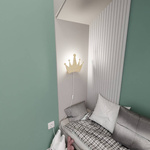 Lampka ścienna do pokoju dziecięcego drewniana 1 QUEEN 1345/K1