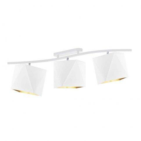 Plafon DIAMENT GOLD z geometrycznymi abażurami