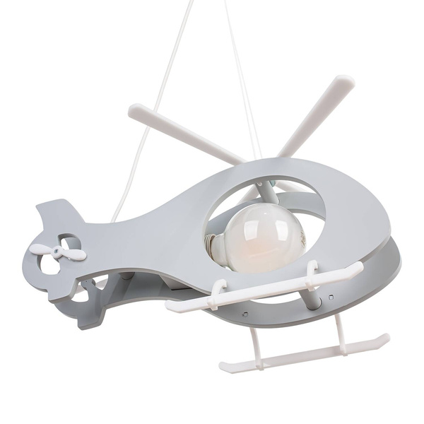 Lampa sufitowa do pokoju dziecka Helikopter szary 1xE27 Led 
