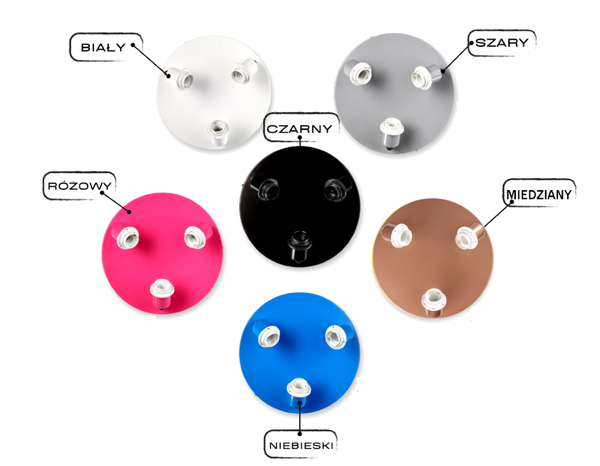 Lampa wisząca do pokoju dziecięcego kolorowa Stożek 3