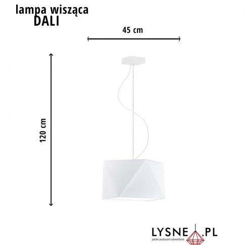 Lampa wisząca do pokoju dziewczynki różowy abażur Dali 