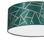 Lampa sufitowa ZIGGY GREEN, MLP7578, 50 cm, butelkowa zieleń/złoty, 3x60W E27