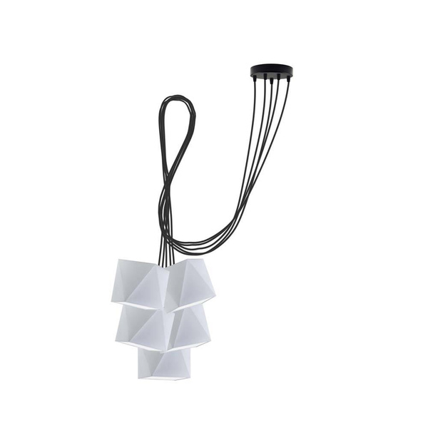 Lampa sufitowa do pokoju dziecka kolorowe abażury Świetlisty Diamencik 5xE27