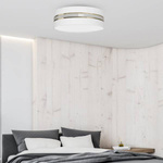Lampa Sufitowa ULTIMO WHITE, MLP7352, 60 cm, biały/transparentny/złoty, 3x60W E27