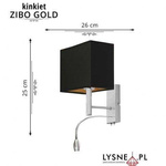 Kinkiet ZIBO GOLD z panelem LED
