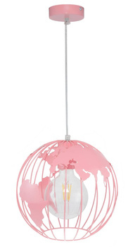 Lampa sufitowa dla dziewczynki różowa pastelowa Globus 1XE27 Led