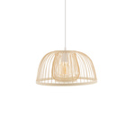 Lampa wisząca KRABI szer. 40cm E27 | naturalne drewno/biały