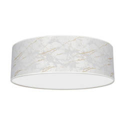 Stylowy plafon do salonu SENSO White/Gold Ø60 cm 3xE27 | biały złoty