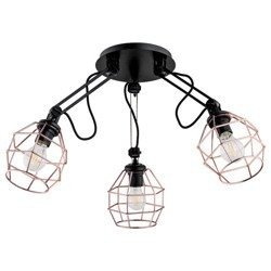 Lampa druciak DARTH BLACK miedź III 65cm