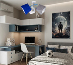 Lampa sufitowa do pokoju dziecka kolorowe abażury Zakręcony Diamencik 3xE27 Led 