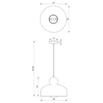 Lampa Wisząca HARALD GOLD/WHITE 1xE27