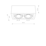 Lampa sufitowa BOX II Black ES111 