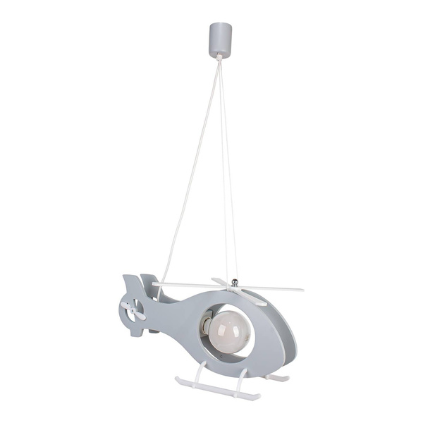 Lampa sufitowa do pokoju dziecka Helikopter szary 1xE27 Led 