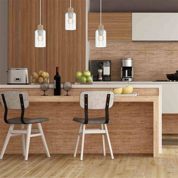 Nowoczesna lampa wisząca MADERA 1xE27 | Biała