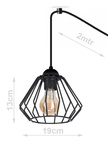 Lampa wisząca typu pająk druciak czarny Wire 4