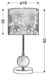 Lampka stołowa chrom/zielona Cort 41-34724