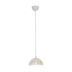 Lampa wisząca LISA, ML6138, 18 cm, biały/złoty, 1x60W E27