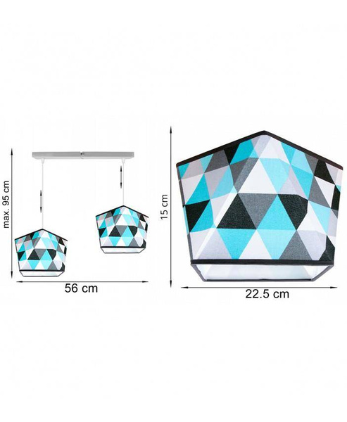 Lampa wisząca do pokoju dziecka podwójna Diament