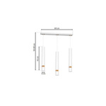 Lampa wisząca JOKER, MLP6302, biały/drewno, 3x8W GU10
