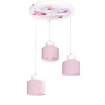 Lampa sufitowa do pokoju dziewczynki Motylki Kubeczek 3xE27