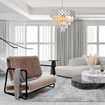 Lampa wisząca CARISMA, chrom/transparentny, 9x40W E14, ML8889