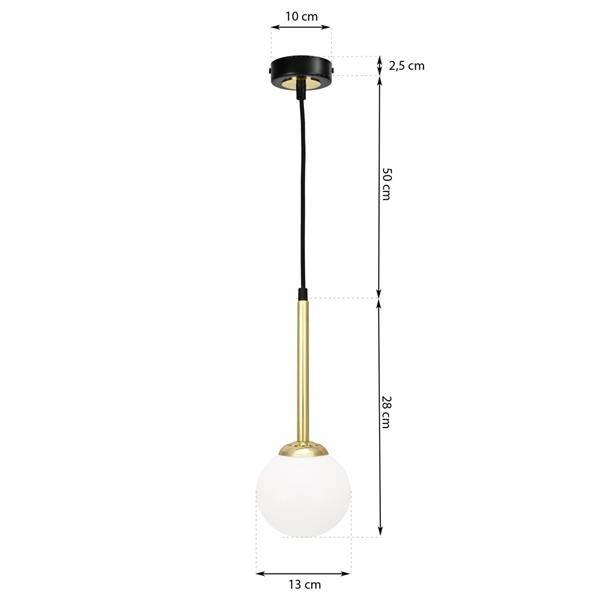 Lampa sufitowa nowoczesna PARMA I czarny/biały śr. 14cm