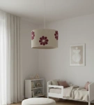 Lampa wisząca do pokoju dziewczynki w stylu boho Kwiaty średnica 30 cm Led 
