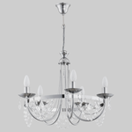 Żyrandol klasyczny świecznikowy KSENIA śr. 57cm chrom