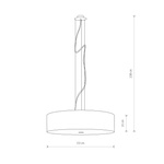 Lampa wisząca VIVIANE WHITE śr, 63cm