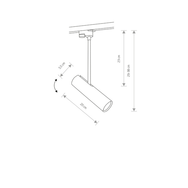 Lampa sufitowa PROFILE EYE SUPER C BLACK