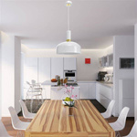 Nowoczesna lampa wisząca MALMO WHITE/GOLD 1xE27 MLP6197