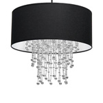 Nowoczesna lampa wisząca ALMERIA BLACK/CHROME 1xE27 MLP6431