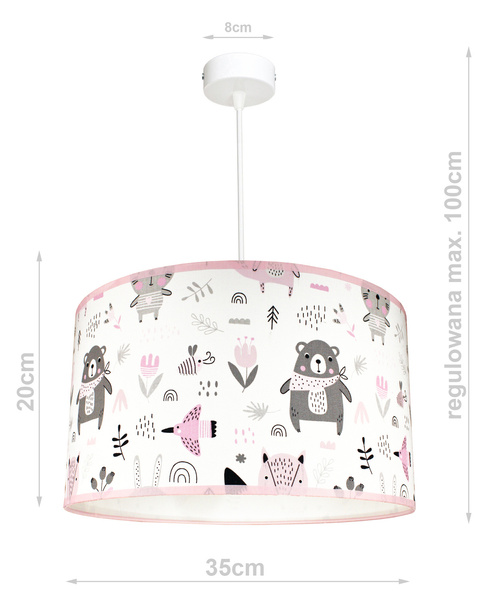 Lampa dla dziewczynki z motywem misia Teddy 3