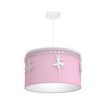 Lampa wisząca dziecięca z abażurem BALETNICA różowy śr. 37cm