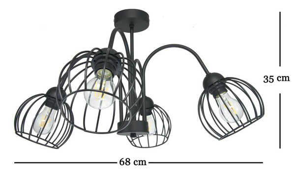 SUFITOWA LAMPA ARCANA 4 GRAFIT KULA