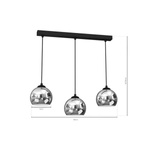 Lampa wisząca TORO BLACK / GOLD 3xE27