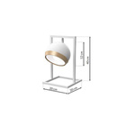 Lampa stołowa nowoczesna kula OVAL biały 40cm