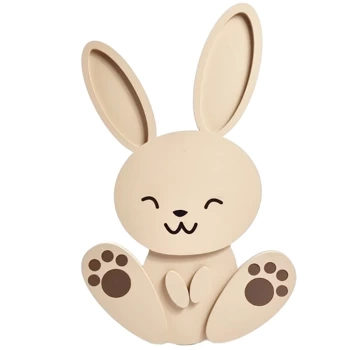 Lampka nocna dla dzieci LED drewniana Królik