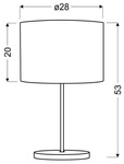 Lampka stołowa szara/chrom Manhattan 41-55029