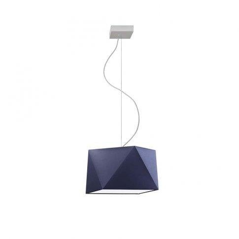 Lampa wisząca do pokoju dziecięcego szary abażur Świetlisty Diamencik