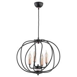Lampa wisząca ALFA DAYMON CZARNA 4xE14 47cm | 61000