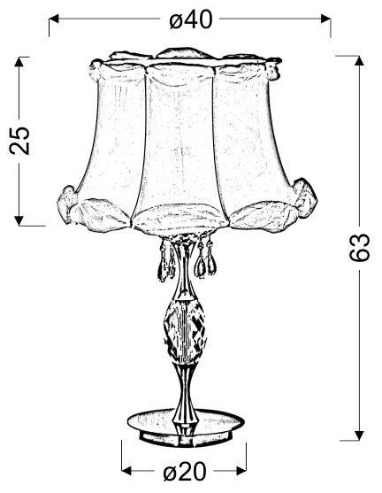 Lampka stołowa chrom/biała Safona 41-13347