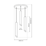 Lampa wisząca CORTE, MLP8830, czarna, 3x8W GU10