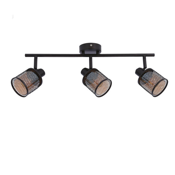 Lampa sufitowa kawowe złoto klosz bursztyn 3xE14 Canabera Candellux 93-82541