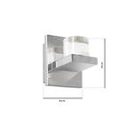 Kinkiet łazienkowy AQUA LED,wys 13 cm